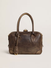 Vita Bag in brown vintage leather with gold details