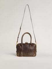 Vita Bag in brown vintage leather with gold details