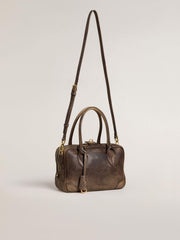 Vita Bag in brown vintage leather with gold details