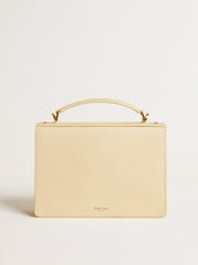Venezia Bag in beige python-print leather with gold details