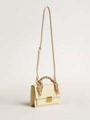Venezia Bag in butter-colored boarded leather with silk scarf