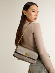 Gioia Bag in black vintage leather with gold details