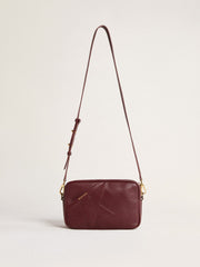 Star Bag in wine-red leather with tone-on-tone star