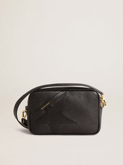 Star Bag in black leather with tone-on-tone star