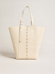 24/7 Bag North South in butter-colored leather with adjustable handles