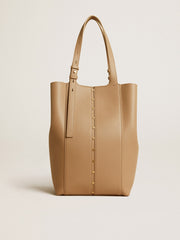 24/7 Bag North South in cappuccino-colored leather with adjustable handles