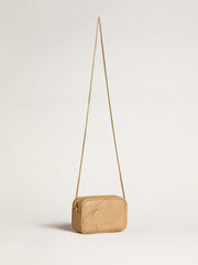 Mini Star Bag in beige snake-print leather