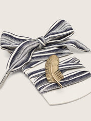Skins striped laces with gold feather charm