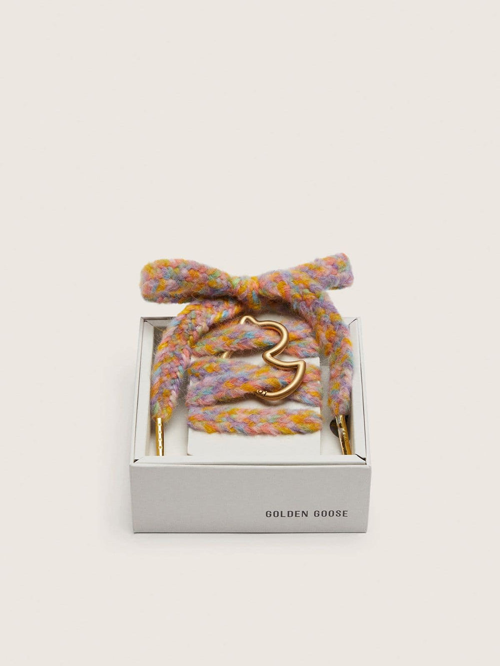 Skins multicolor wool laces with duck-shaped snap hook