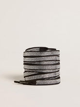 Swarovski laces with contrasting white logo