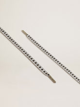 Ice-gray cotton laces with contrasting black stars