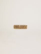 Golden lace tag in antique gold color with pearls