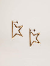 Women's Star antique gold color pendant earrings