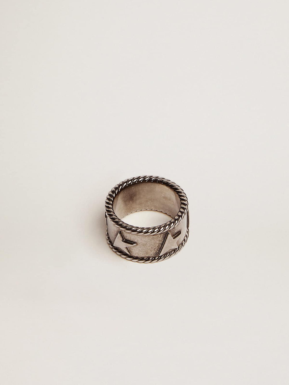 Band ring in antique silver color