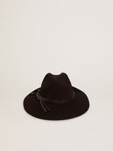 Women’s black Fedora hat with strap Golden Goose