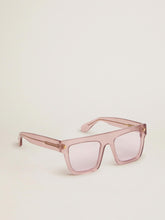 Square-style Sunframe Jamie with clear pink frame and pink lenses