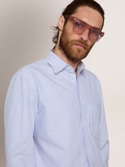 Square-style Sunframe Jamie with clear pink frame and pink lenses