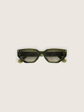 Jamie rectangular sunglasses with green marble effect frame