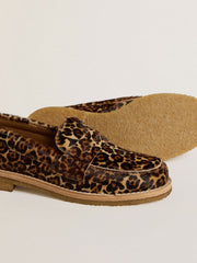 Women's Jerry loafer in leopard-print pony skin