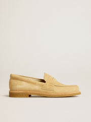 Jerry loafer in ecru waxed suede