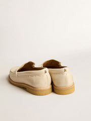 Jerry loafer in butter-white leather