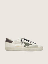 Men's Super-Star in nappa with green leather star and gray leather heel tab