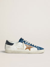 Men's Super-Star LTD with tobacco-colored croc-print leather star and black leather heel tab