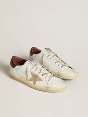 Men's Super-Star with sand suede star and red croc-print leather heel tab