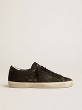 Men's Super-Star in black nubuck with perforated star and black nubuck heel tab