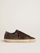 Men's Super-Star LTD in brown nubuck with suede star and purple leather heel tab