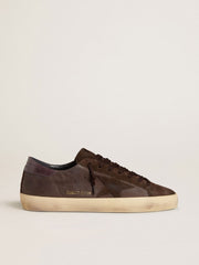 Men's Super-Star LTD in brown nubuck with suede star and purple leather heel tab