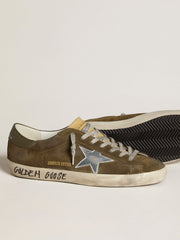 Men's Super-Star LTD in suede with metallic leather star and leather heel tab