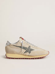 Men’s Marathon with beige nylon upper and gray star