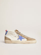Men's Mid Star with blue leather star and dove-gray suede inserts