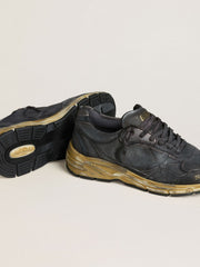 Men's Dad-Star in black naplak and crackle leather with black star and heel tab