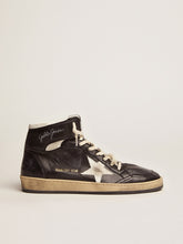 Sky-Star in black nappa leather with white leather star