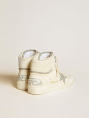 Men's Sky-Star in leather with light blue leather star and white heel tab