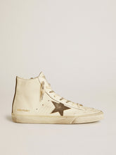 Francy Penstar in nappa with black suede star and cotton heel tab