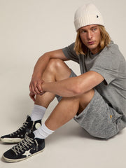 Men's Francy in leather with leather star and heel tab