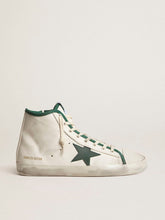 Men's Francy LTD in white nappa leather with green rubber star