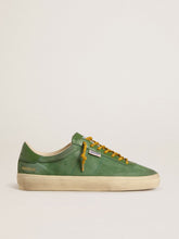 Men's Soul Star in green suede with green leather heel tab