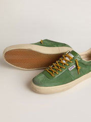 Men's Soul Star in green suede with green leather heel tab