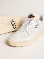 Men's Tenth Star in white leather