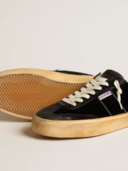 Men's Soul Star in black velvet with white leather heel tab