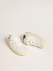 Men's Space-Star Cube in white leather with perforated star