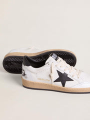 Men's Ball Star in white nappa with black star