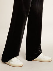 Ball Star with ice-gray suede star and glossy black leather heel tab