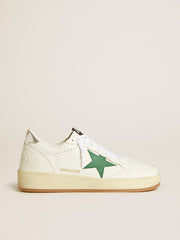 Men's Ball Star with green leather star and metallic leather heel tab
