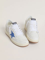 Ball Star with light blue leather star and silver foiled leather heel tab