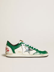 Men's Ball Star LAB in green and white leather with silver star